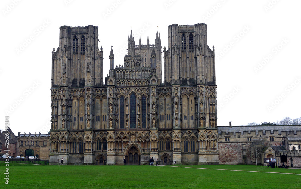 The ancient Wells Cathedral, Somerset, England