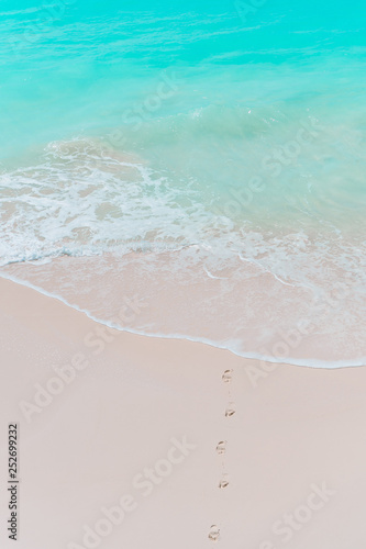 Tropical beach with white sand at summer