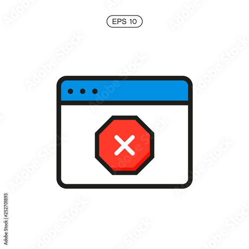 Block, browser, error, page, problem, web, website icon