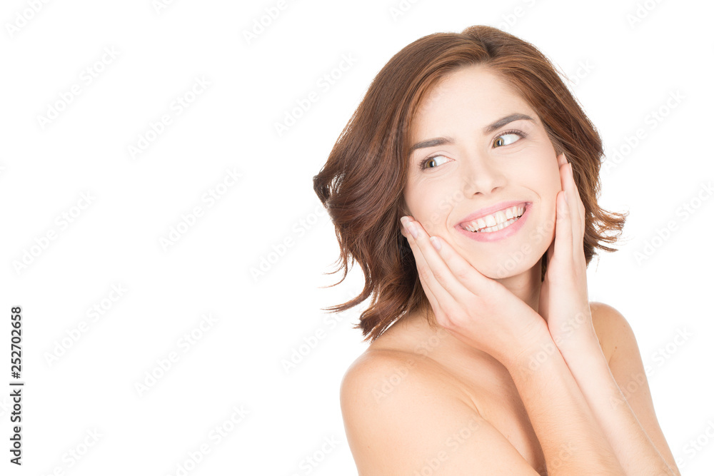 Happy everyday. Close up beauty portrait of a young female with perfect natural look Happy everyday. Close up beauty portrait of a young female with perfect natural look