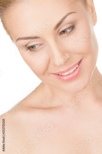 Carefree beauty. Studio shot of a cheerful mature woman with flawless skin