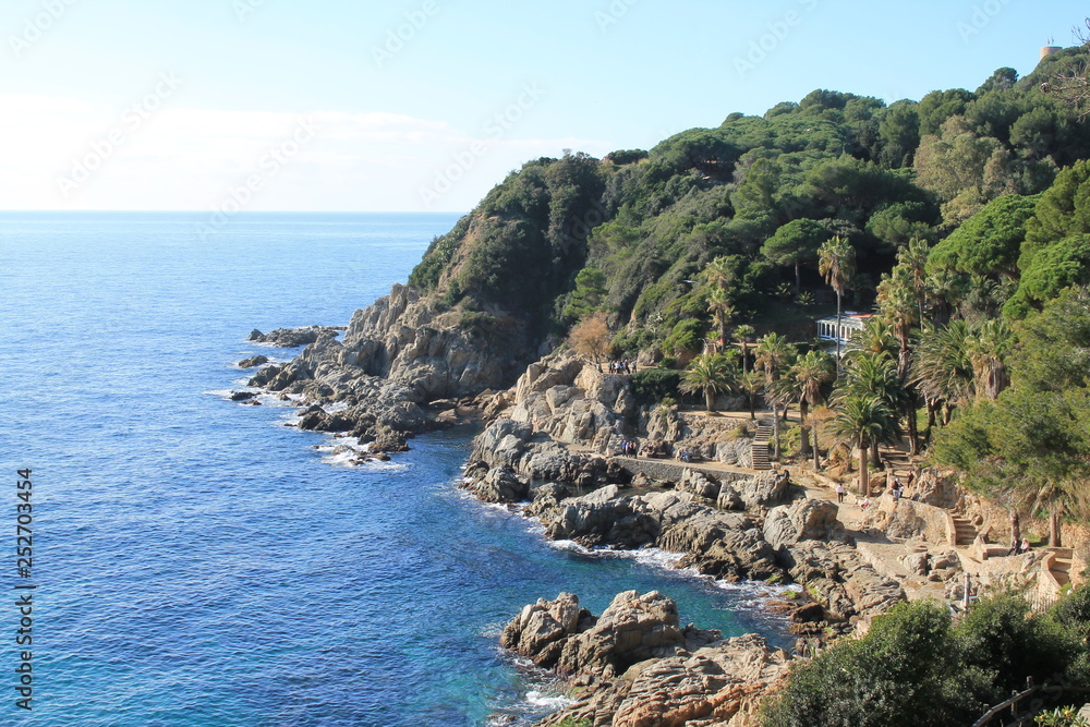 Lloret de Mar, a Mediterranean coastal town in Catalonia, Spain. One of the most popular holiday resorts on the Costa Brava.