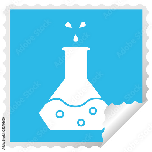 square peeling sticker cartoon science experiment