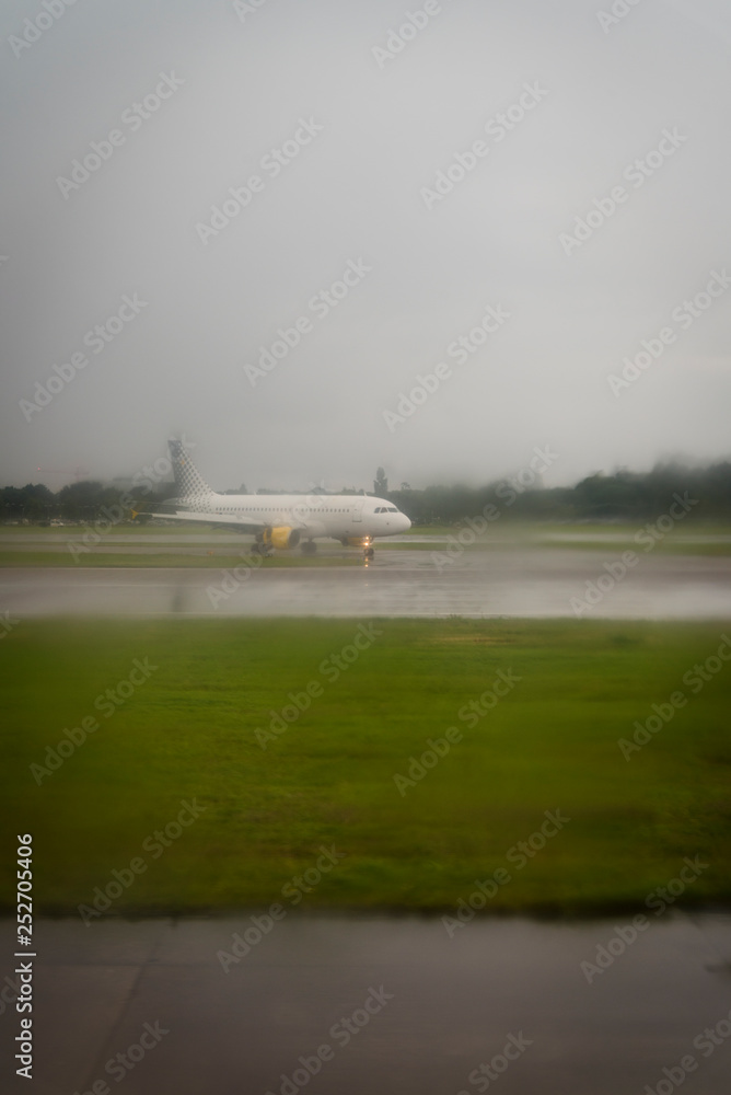 Fototapeta premium Airplane ready to take off