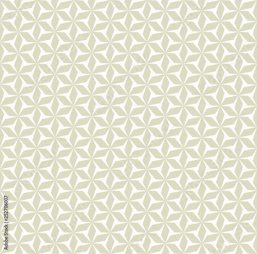 Seamless Geometric Pattern, Japanese Pattern, Yellow Gray Background, 変わり麻の葉模様,