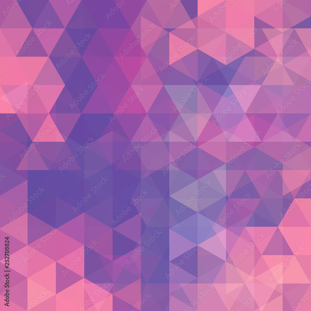 Abstract mosaic background. Triangle geometric background. Design elements. Vector illustration. Pink, purple colors. Abstract mosaic background. Triangle geometric background. Design elements. Vector illustration. Pink, purple colors.