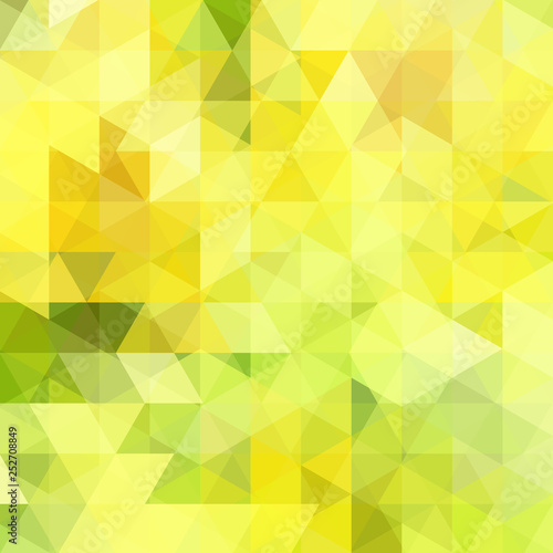 Triangle vector background. Can be used in cover design  book design  website background. Vector illustration. Yellow  green colors.