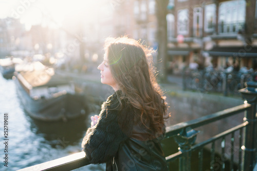 Photography Portrait of a beautiful girl on a sunny day