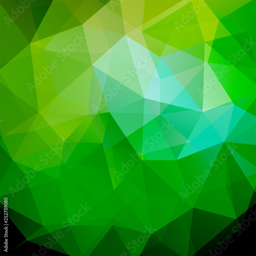 Green polygonal vector background. Can be used in cover design, book design, website background. Vector illustration
