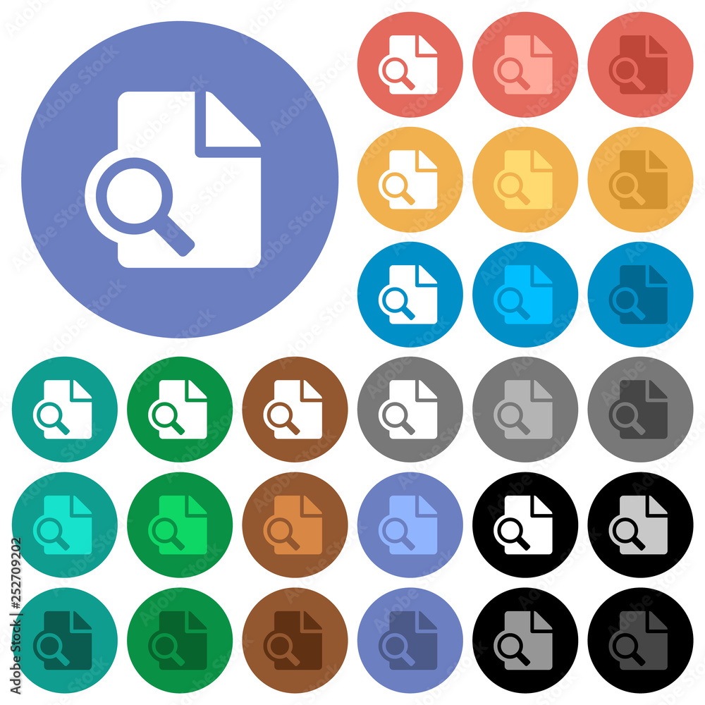 Preview round flat multi colored icons Preview round flat multi colored icons
