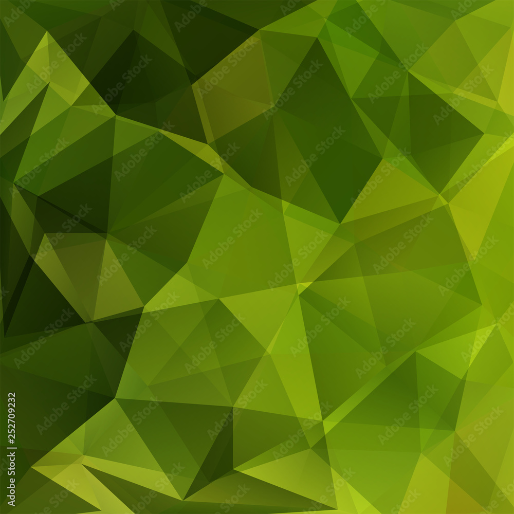 Fototapeta premium Abstract background consisting of green triangles. Geometric design for business presentations or web template banner flyer. Vector illustration