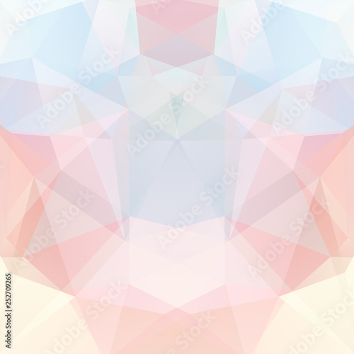 Abstract geometric style pastel background. Pink, blue, yellow, white colors. Vector illustration