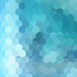 Abstract background consisting of blue hexagons. Geometric design for business presentations or web template banner flyer. Vector illustration