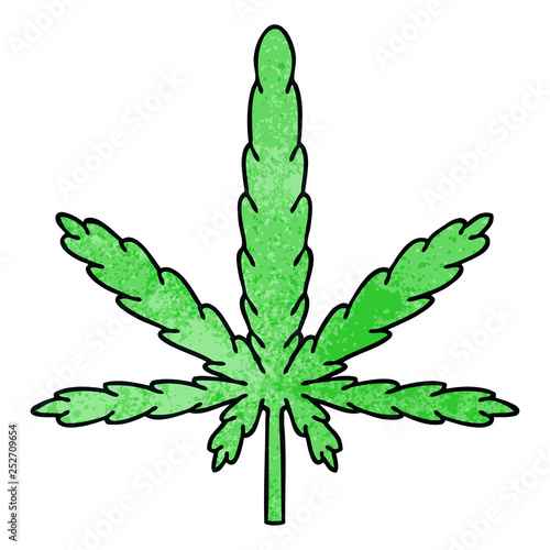 quirky hand drawn cartoon marijuana