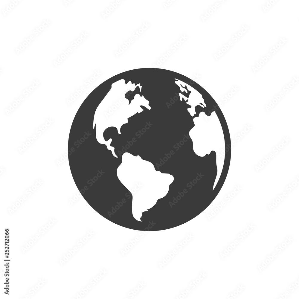 Earth icon. Vector. Isolated.