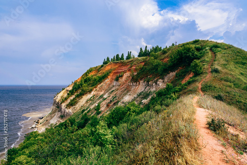 Hiking trail on mountainside