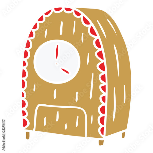 cartoon doodle of an old fashioned clock