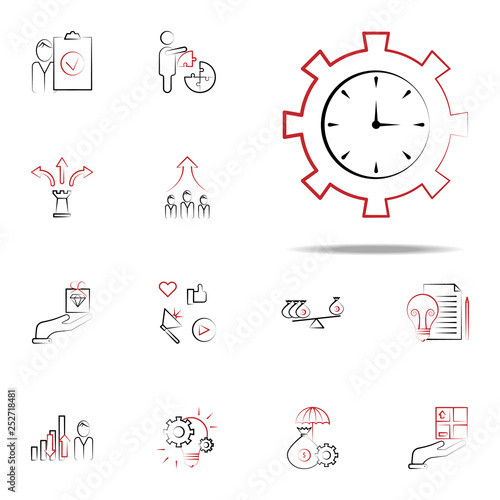 Time management settings icon. Business and management icons universal set for web and mobile