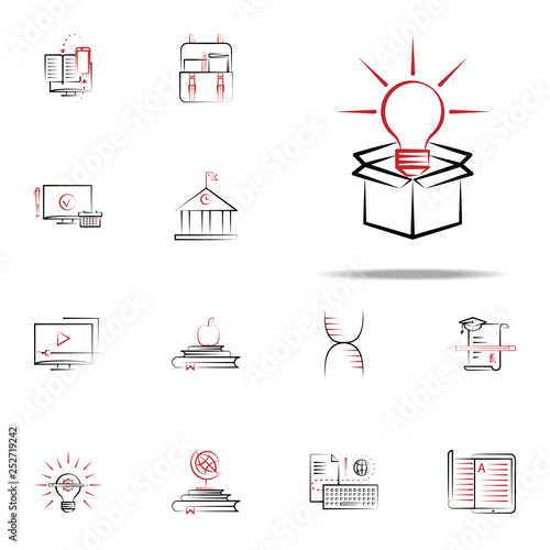 think outside the box icon. Education icons universal set for web and mobile