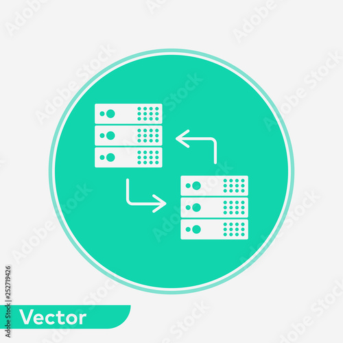 Data transfer vector icon sign symbol