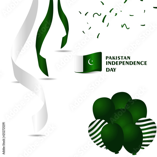 Pakistan independence Day Vector Template Design Illustration