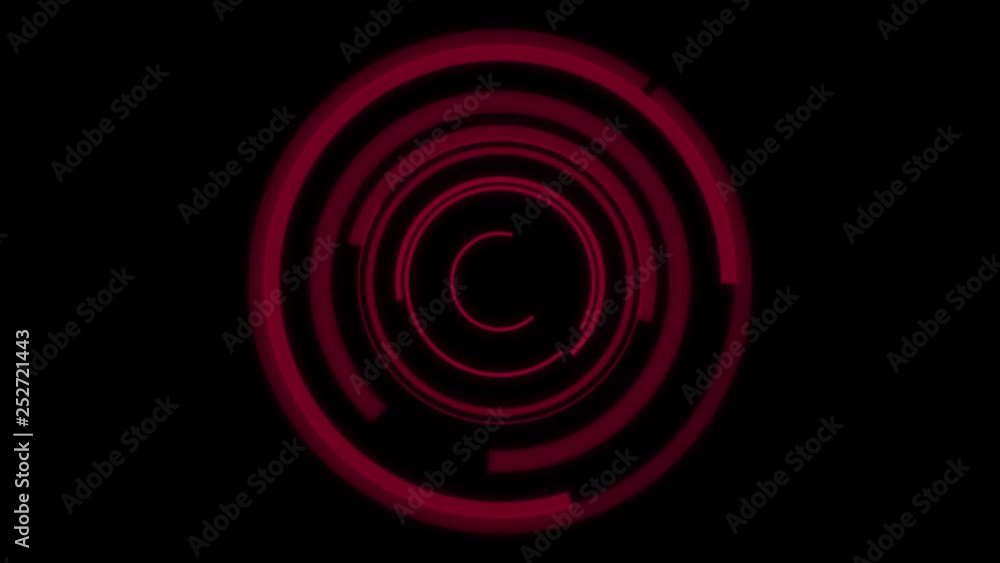 abstract hud circle of red color on a dark background abstract hud circle of red color on a dark background