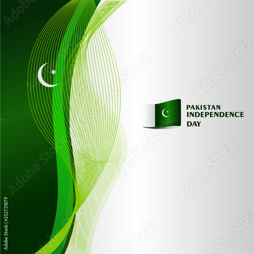Pakistan independence Day Vector Template Design Illustration