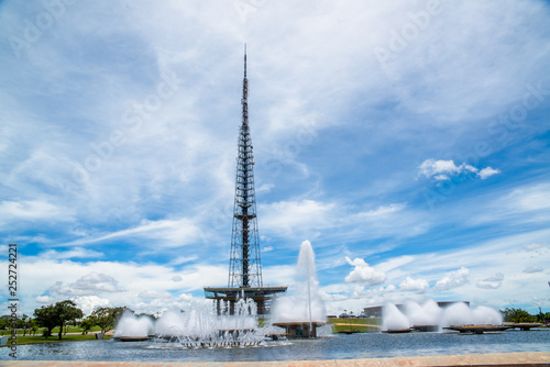 Chafariz da Torre de tv em Brasília, Brasil.