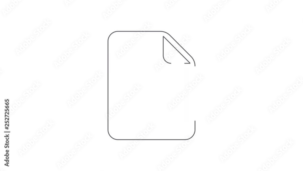 Computer file document animated lineal symbol icon 4K Computer file document animated lineal symbol icon 4K