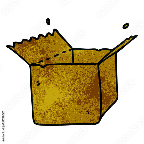 quirky hand drawn cartoon open box
