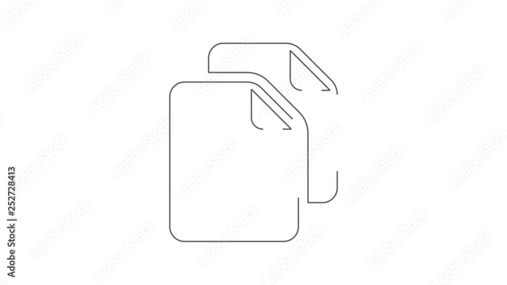 Duplicate file animated lineal symbol icon 4K Duplicate file animated lineal symbol icon 4K