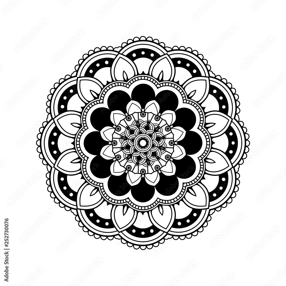 Mandala art illustration design on white background. Mandala art illustration design on white background.