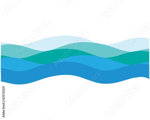 Water Wave symbol and icon Logo Template