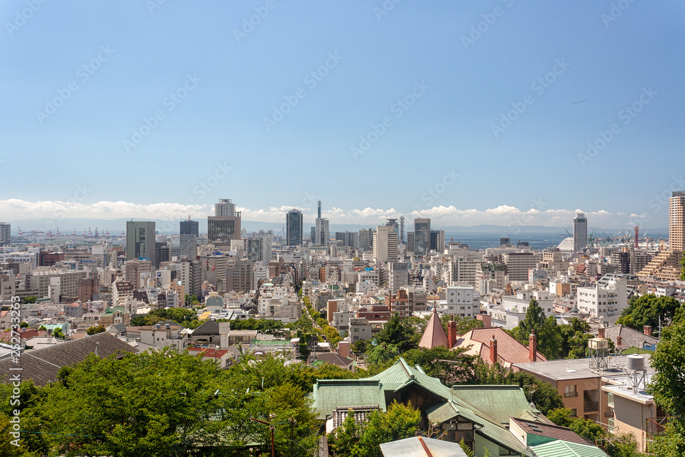 Downtown Kobe City from the Kitano District - Western Japan