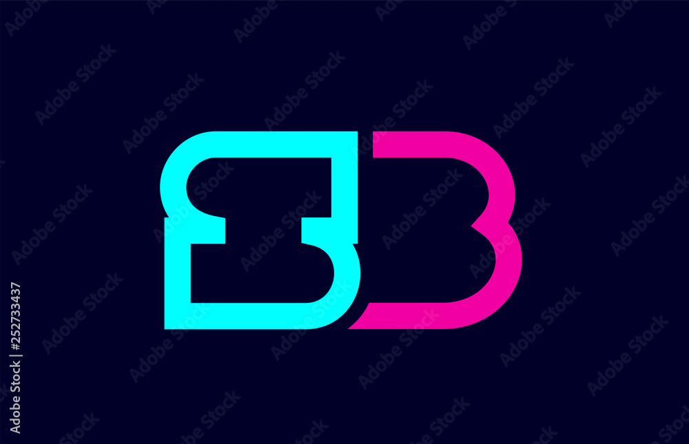 SB S B blue pink colorful alphabet alphabet letter logo combination design SB S B blue pink colorful alphabet alphabet letter logo combination design