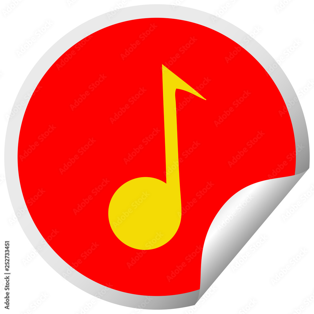 circular peeling sticker cartoon musical note circular peeling sticker cartoon musical note