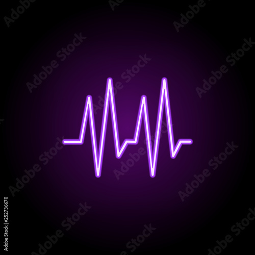 heartbeat line icon. Elements of Medicine in neon style icons. Simple icon for websites, web design, mobile app, info graphics