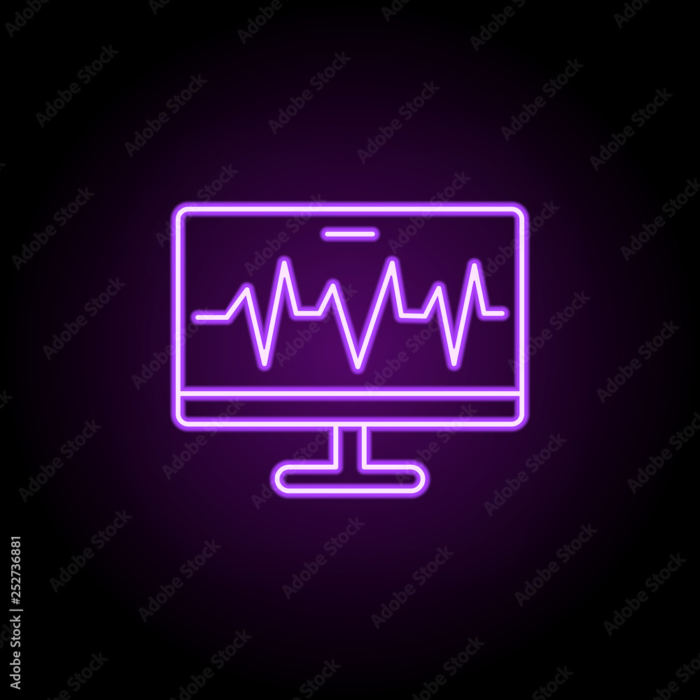 diagnostic line icon. Elements of Medicine in neon style icons. Simple icon for websites, web design, mobile app, info graphics