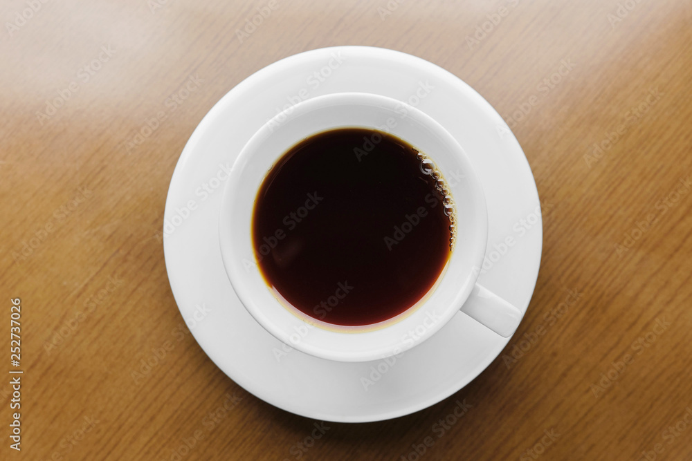 真上から撮影されたコーヒー 真上から撮影されたコーヒー