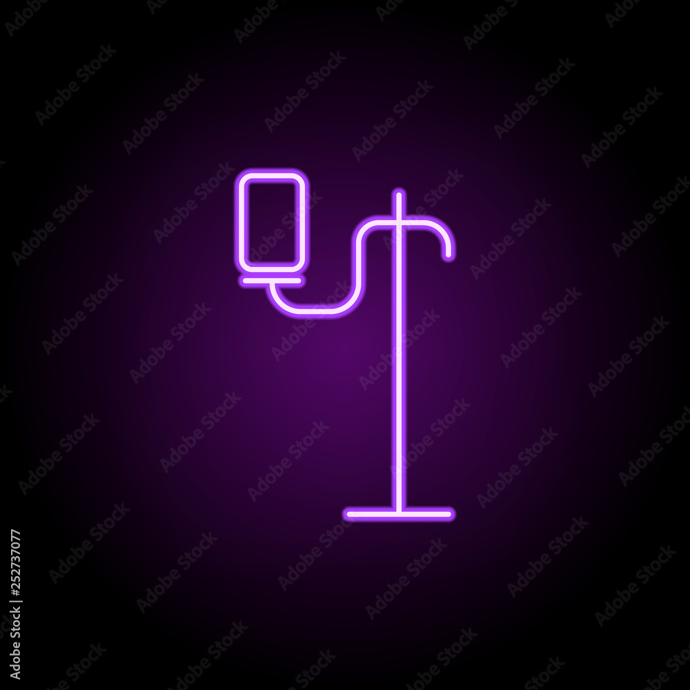 saline line icon. Elements of Medicine in neon style icons. Simple icon for websites, web design, mobile app, info graphics saline line icon. Elements of Medicine in neon style icons. Simple icon for websites, web design, mobile app, info graphics