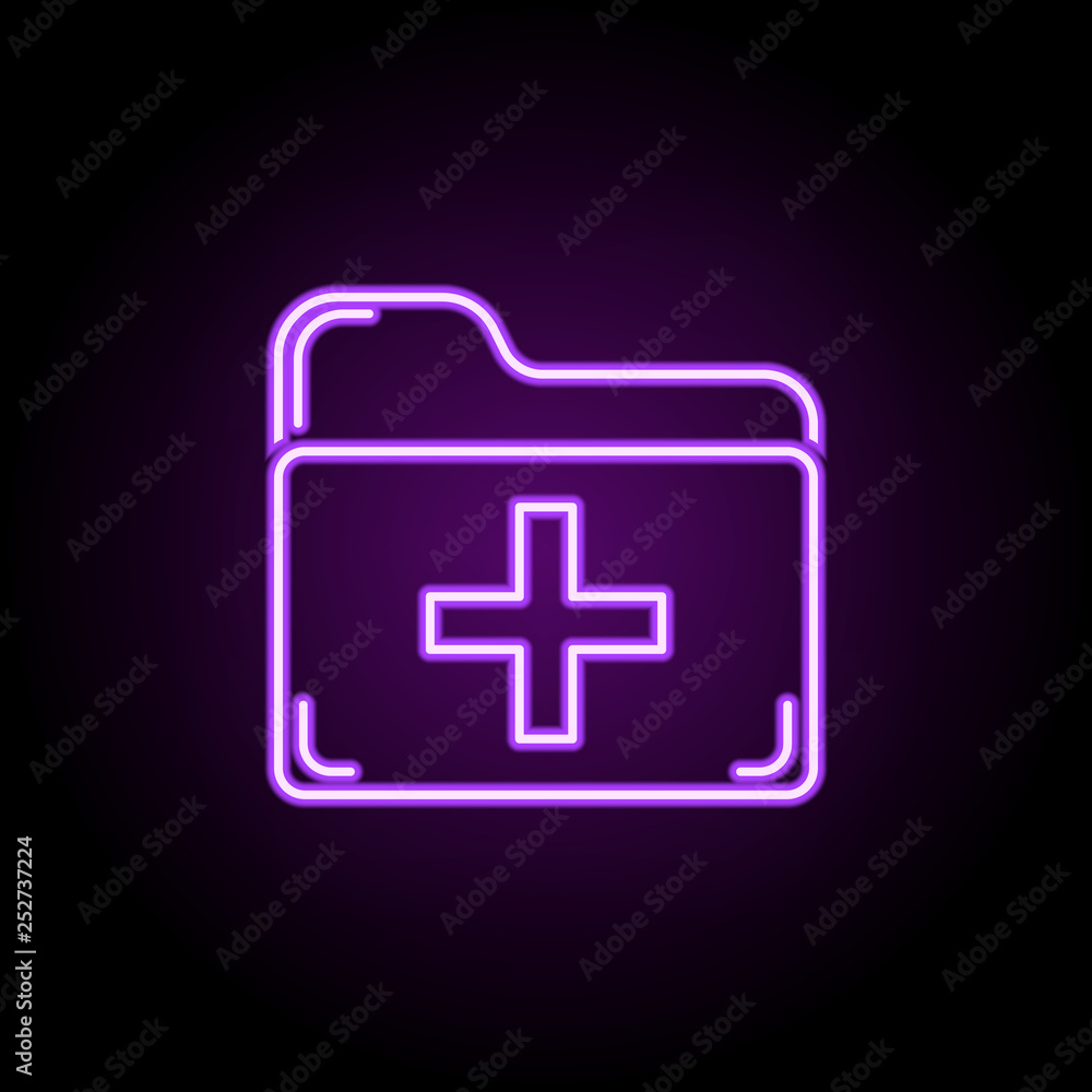 health records line icon. Elements of Medicine in neon style icons. Simple icon for websites, web design, mobile app, info graphics health records line icon. Elements of Medicine in neon style icons. Simple icon for websites, web design, mobile app, info graphics