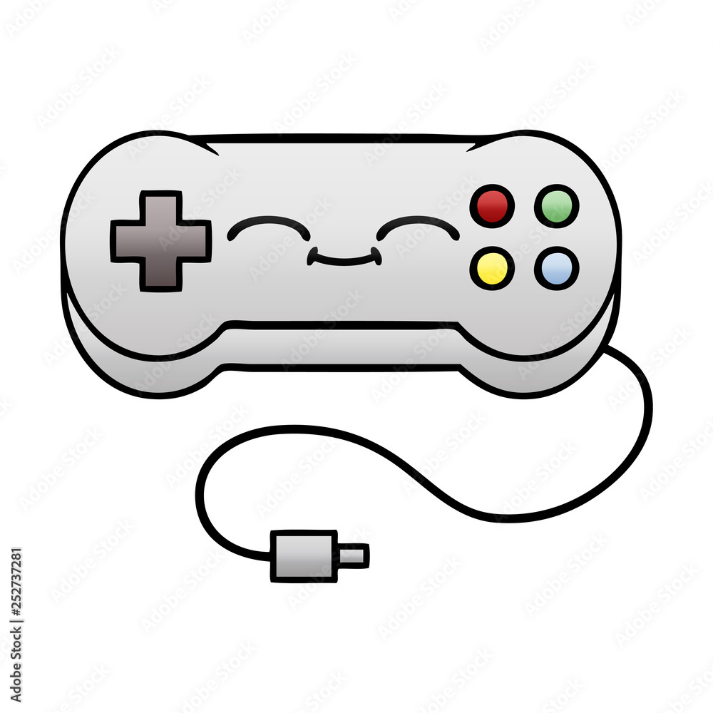 gradient shaded cartoon game controller gradient shaded cartoon game controller