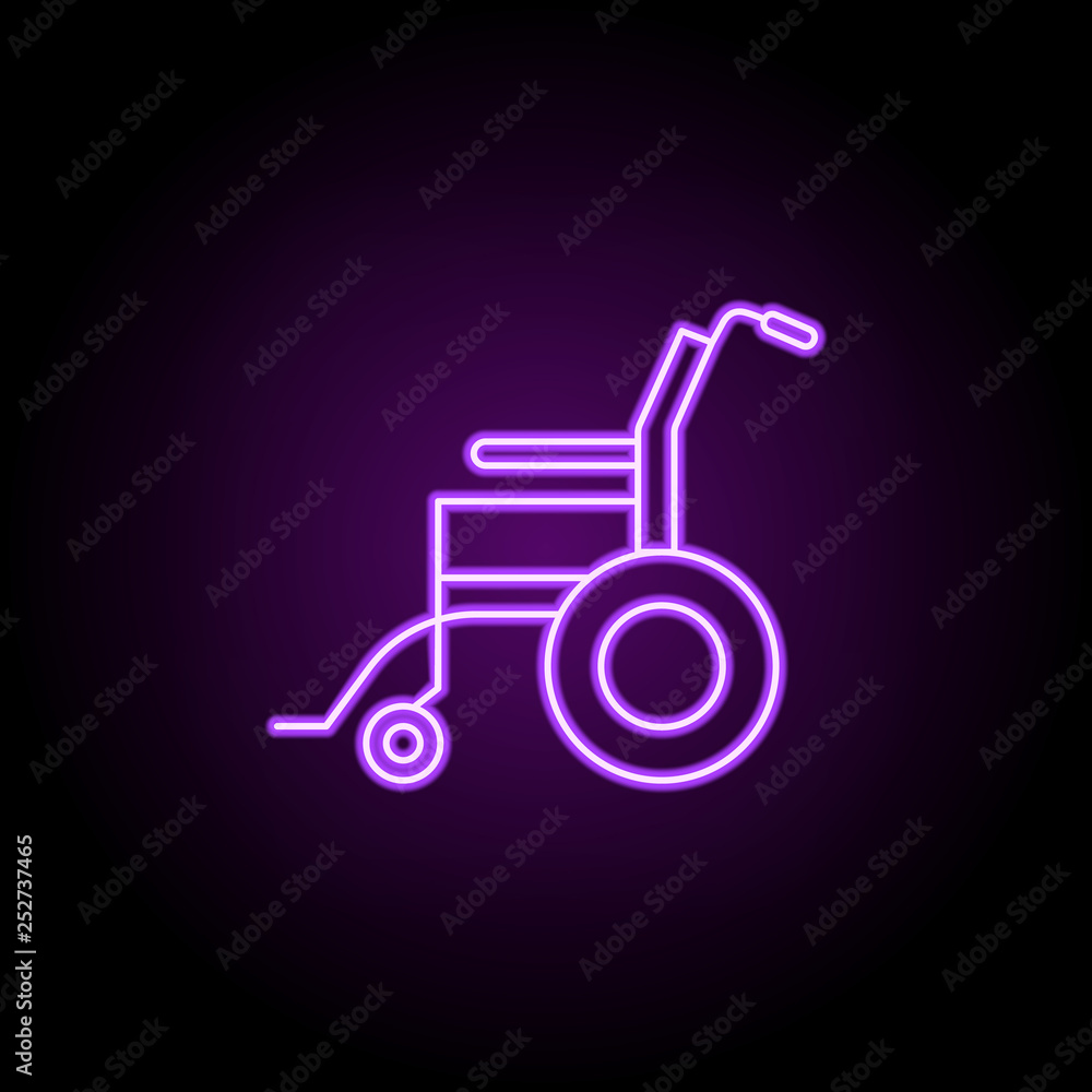 wheelchair line icon. Elements of Medicine in neon style icons. Simple icon for websites, web design, mobile app, info graphics wheelchair line icon. Elements of Medicine in neon style icons. Simple icon for websites, web design, mobile app, info graphics