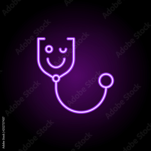 family doctor sign line icon. Elements of Medicine in neon style icons. Simple icon for websites, web design, mobile app, info graphics