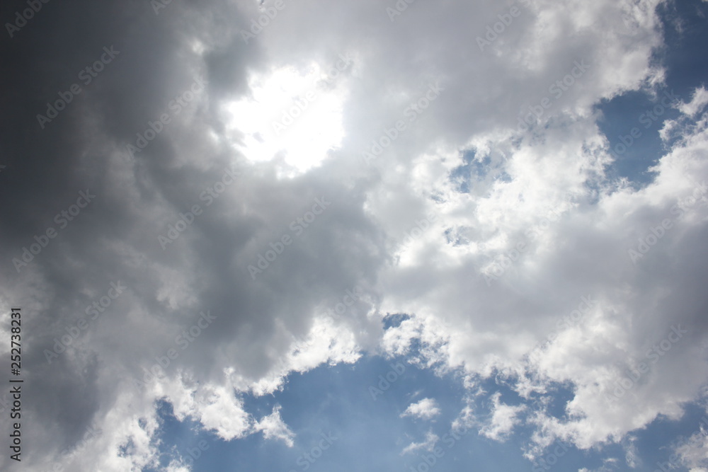 blue sky with white clouds