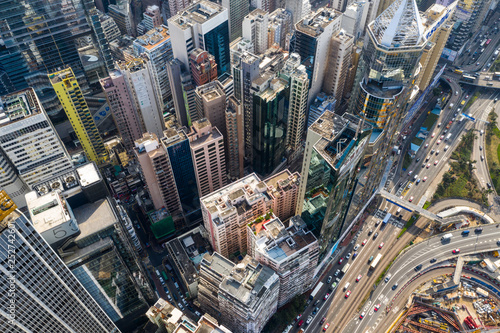 Hong Kong city from top view