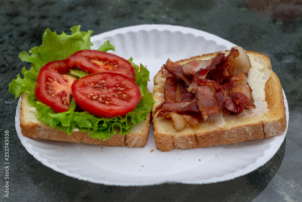 Bacon, Lettuce, and Tomato sandwhich