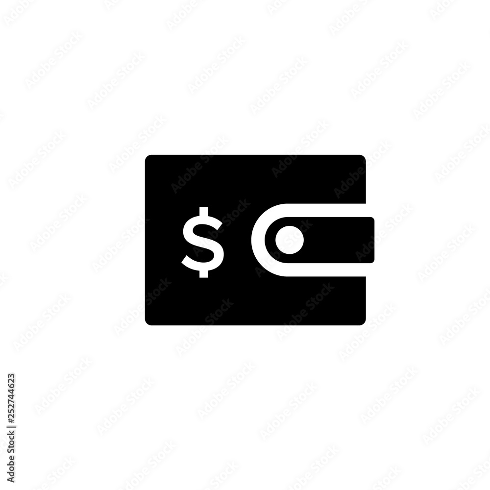 vector wallet Money Icon. illustration of wallet with money symbol. flat icon vector wallet Money Icon. illustration of wallet with money symbol. flat icon