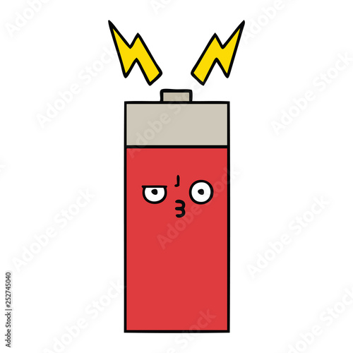 cute cartoon battery
