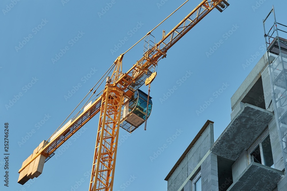 Urban Building Construction With Crane Urban Building Construction With Crane